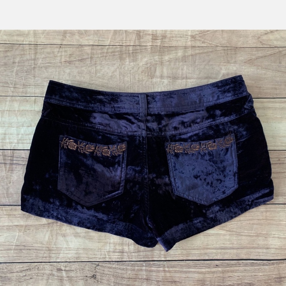 Rare Free people vintage blue embroidered shorts
